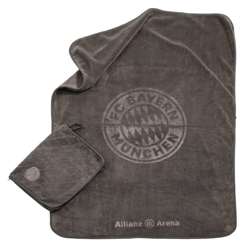 FC Bayern München 2in1 Stadion Set - Decke und Tasche - grau Reise-Set FCB