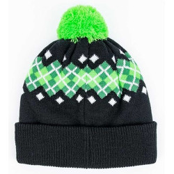 Borussia Mönchengladbach Fanmütze - Karo - Bommelmütze s-w-g Mütze BMG