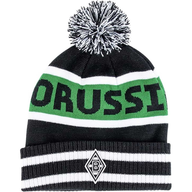 Borussia Mönchengladbach Bommelmütze - Borussia - Fanmütze s-w-g Mütze BMG