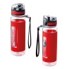 SC Freiburg Tritan Trinkflasche transparent-rot mit Silikon-Manschette 0,5 l Flasche