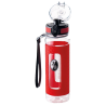 SC Freiburg Tritan Trinkflasche transparent-rot mit Silikon-Manschette 0,5 l Flasche