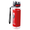 SC Freiburg Tritan Trinkflasche transparent-rot mit Silikon-Manschette 0,5 l Flasche