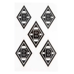 Borussia Mönchengladbach Leuchtsticker-Set - Raute - 5tlg Aufkleberkarte nachtleuchtend Aufkleber Sticker BMG