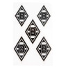 Borussia Mönchengladbach Leuchtsticker-Set - Raute - 5tlg Aufkleberkarte nachtleuchtend Aufkleber Sticker BMG