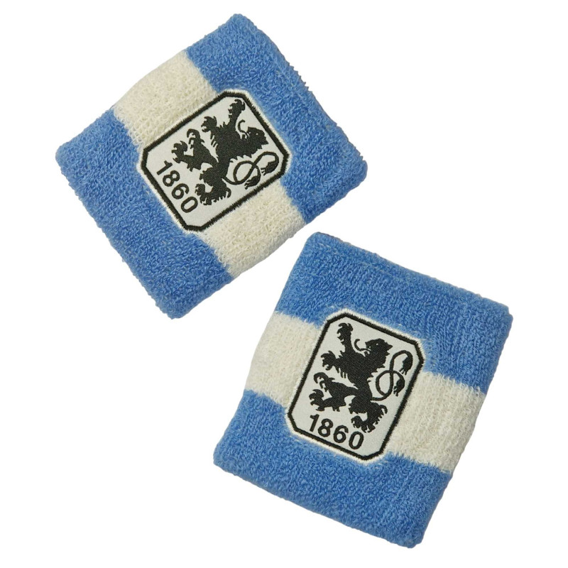 TSV 1860 München Schweißband - Blau-Weiß - 2er Set Pulswärmer Wristband