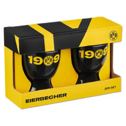 Borussia Dortmund Eierbecher - 1909 - 2er Set schwarz BVB 09