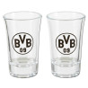 Borussia Dortmund Schnapsbank mit 4 Schnapsgläsern | Pinnchenbank BVB 09