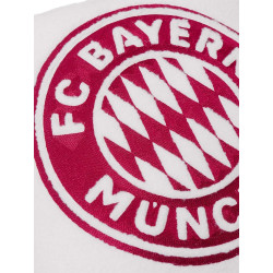 FC Bayern München Kissen - Logo - weiß | Sherpa | 45 x 45 cm | Dekokissen FCB