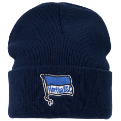 Hertha BSC Berlin Kinder Mütze - Fahne navy - Beanie Wintermütze Strickmütze HBSCB