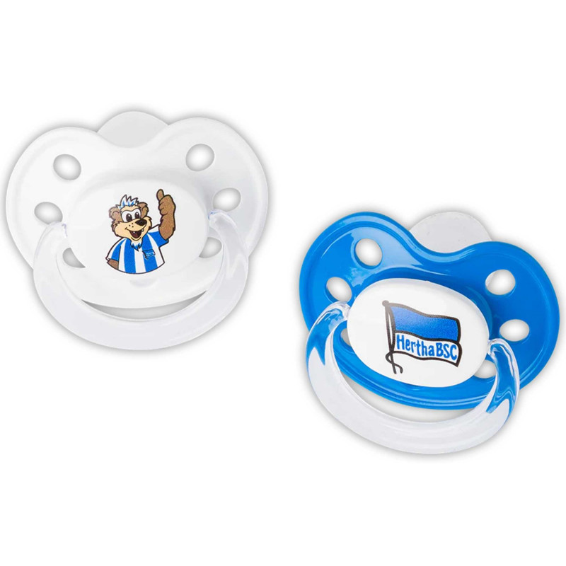 Hertha BSC Berlin Schnuller 3-24 Monate Silikon 2er Set Beruhigungssauger HBSCB