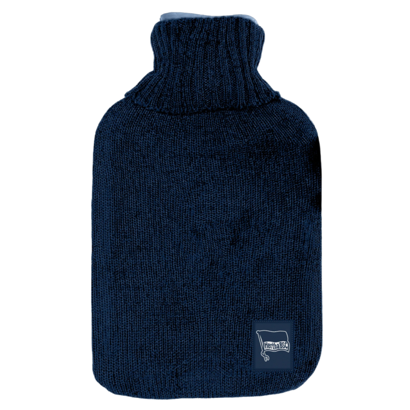 Hertha BSC Berlin Wärmflasche navy Wärmflasche mit Stricküberzug HBSCB