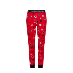 FC Bayern München Kinder Schlafanzug Rot Allover Pyjama langarm FCB - Gr. 116