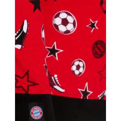 FC Bayern München Kinder Schlafanzug Rot Allover Pyjama langarm FCB - Gr. 116