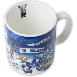 Hertha BSC Berlin Tasse - Buddy Bär - Kaffeetasse blau-weiß HBSCB