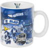 Hertha BSC Berlin Tasse - Buddy Bär - Kaffeetasse blau-weiß HBSCB