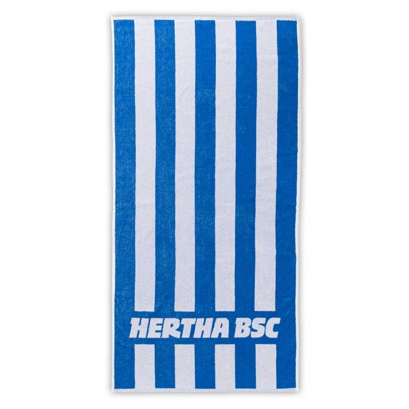 Hertha BSC Berlin Duschtuch - Blau-Weiß - 70 x 140 cm GOTS Badetuch HBSCB