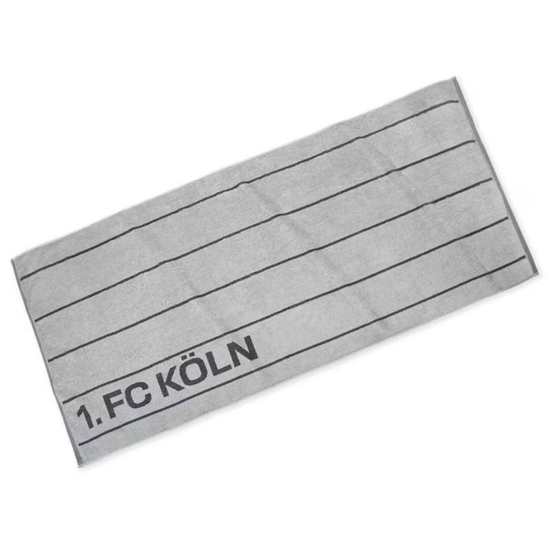 1. FC Köln Duschtuch - Nadelstreifen - grau Badetuch 70 x 140 cm Handtuch