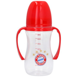 FC Bayern München Baby Trinkflasche Logo mit Haltegriff |  Babytrinkflasche | Nuckelflasche | Flasche FCB