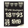 VfB Stuttgart Leuchtsticker 8tlg Aufkleberkarte nachtleuchtend Aufkleber Sticker