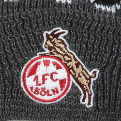 1. FC Köln Bommelmütze - Retro Reflective - anthrazit meliert Mütze mit Bommel | Strickmütze