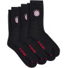 FC Bayern München Crew Socken 3er-Set Größe: 39-42 schwarz 5-Sterne-Sticklogo FCB