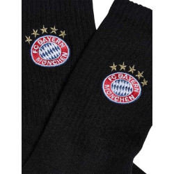 FC Bayern München Crew Socken 3er-Set Größe: 39-42 schwarz 5-Sterne-Sticklogo FCB