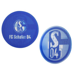 FC Schalke 04 Aufkleber Lentikular blau 6 cm - Classic - S04 Autoaufkleber mit Wechselbild