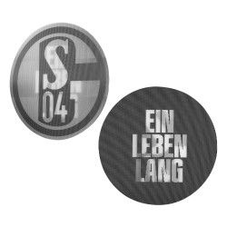 FC Schalke 04 Aufkleber Lentikular schwarz - Ein Leben lang -  2er Set S04 Autoaufkleber mit Wechselbild