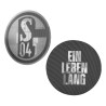 FC Schalke 04 Aufkleber Lentikular schwarz - Ein Leben lang -  2er Set S04 Autoaufkleber mit Wechselbild