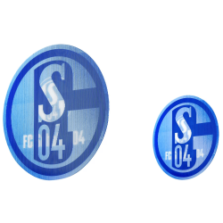 FC Schalke 04 Aufkleber Lentikular blau - Ein Leben lang -  2er Set S04 Autoaufkleber mit Wechselbild
