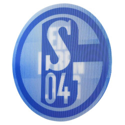FC Schalke 04 Aufkleber Lentikular blau 8 cm - Classic - S04 Autoaufkleber mit Wechselbild