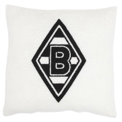 Borussia Mönchengladbach Kissen - Schaf -  45 x 45 cm weiß Sherpa Dekokissen BMG