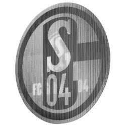 FC Schalke 04 Aufkleber Lentikular schwarz 8 cm - Classic - Autoaufkleber mit Wechselbild | S04