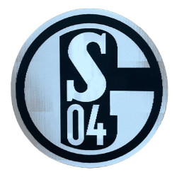 FC Schalke 04 Aufkleber Lentikular schwarz 8 cm - Classic - Autoaufkleber mit Wechselbild | S04