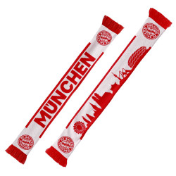 FC Bayern München Schal - Skyline - rot-weiß Fanschal | Stadionschal FCB