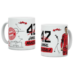 FC Bayern München Tasse - Musiala - weiß Kaffeetasse FCB