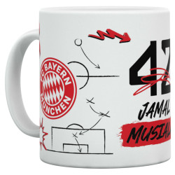 FC Bayern München Tasse - Musiala - weiß Kaffeetasse FCB