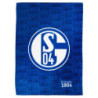 FC Schalke 04 Decke Flanellfleece Allover Schriftzüge | 150 x 200 cm | Kuscheldecke  S04