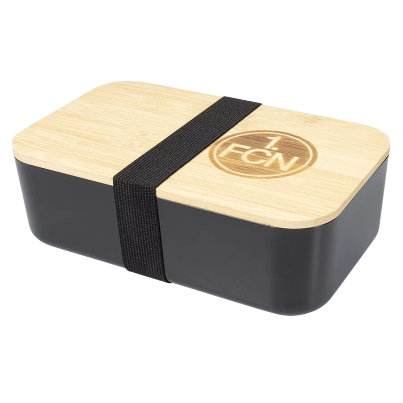1. FC Nürnberg Brotdose mit Holzdeckel | Lunchbox | Frühstücksbox | Vorratsdose FCN