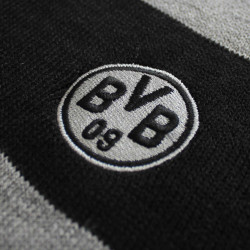 Borussia Dortmund Schal - Blockstreifen - schwarzgrau Strickschal Fanschal BVB 09