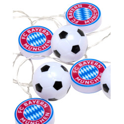 FC Bayern München Lichterkette - Logo und Ball - FCB
