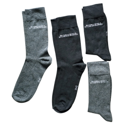 Borussia Dortmund Business Socken 4er Set schwarz|grau Strumpf BVB 09