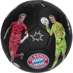 FC Bayern München Fußball - Player 2024/25 - schwarz | Ball mit Spielerabbildungen  Gr. 5 | FCB