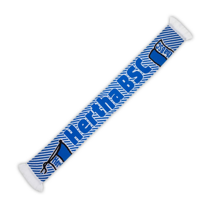 Hertha BSC Berlin Schal Logo feingestreift Fanschal 90er Strickschal HBSCB