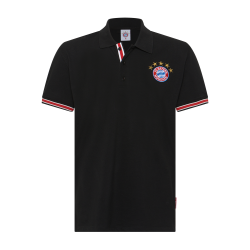 FC Bayern München Poloshirt - 5 Sterne - schwarz | Polo Shirt Größe S | FCB