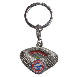 FC Bayern München Schlüsselanhänger - Arena silber - Metall Anhänger Stadion FCB