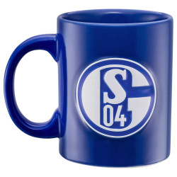 FC Schalke 04 Tasse Relief Logo Blau Kaffeetasse | Becher S04
