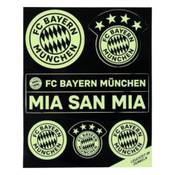 FC Bayern München Aufkleberbogen nachtleuchtend 7er Set, Aufkleber, Sticker FCB