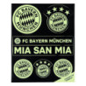 FC Bayern München Aufkleberbogen nachtleuchtend 7er Set, Aufkleber, Sticker FCB