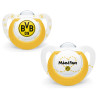 Borussia Dortmund NUK Schnuller 2er Set - Minifan - BVB-Schnullerset 0-6 Monate